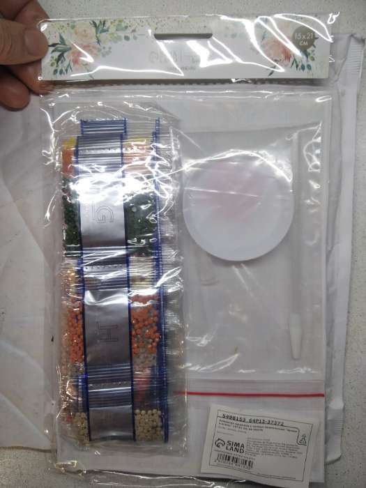 Фотография покупателя товара Алмазная мозаика с полным заполнением на холсте «Щенок и осень», 15 х 21 см - Фото 2