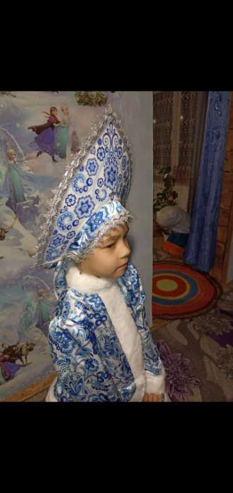 Фотография покупателя товара Карнавальный костюм «Снегурочка», для девочки, размер 30, рост 116 см - Фото 4