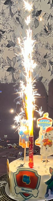 Фотография покупателя товара Свечи фонтаны для торта "С Новым Годом!", 12,5 см, 30 сек, 3 шт - Фото 6