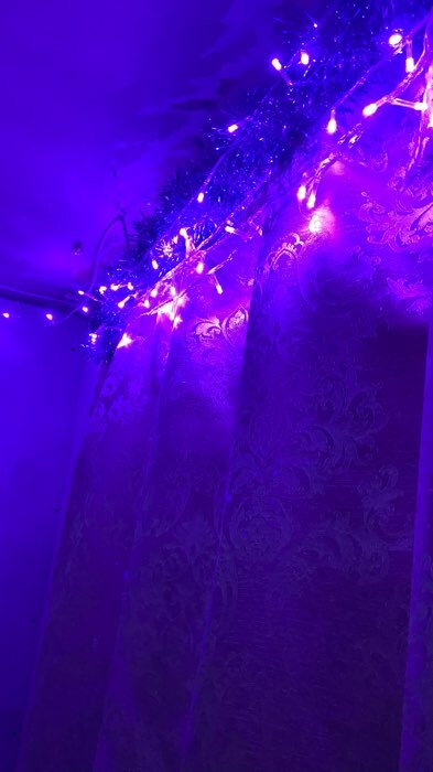Фотография покупателя товара Гирлянда «Нить» 20 м, IP20, тёмная нить, 200 LED, свечение синее, 8 режимов, 220 В - Фото 31