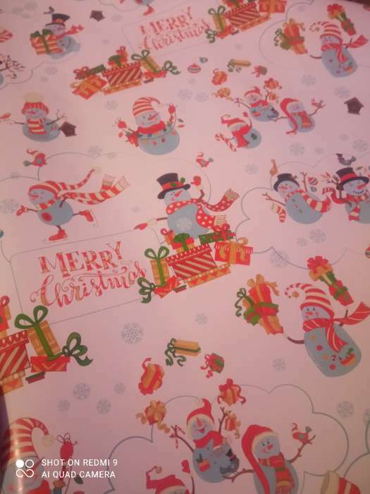 Фотография покупателя товара Бумага упаковочная глянцевая "Merry Christmas", 70 х 100 см,1 лист