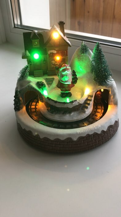Фотография покупателя товара Светодиодная фигура «Поезд и ёлка» 20×20×16 см, полистоун, батарейки ААх3 (не в комплекте), USB, свечение тёплый белый - Фото 1