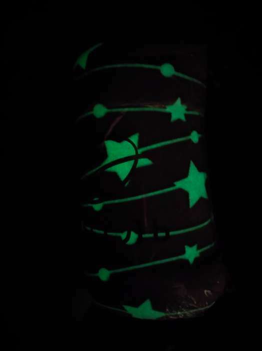 Фотография покупателя товара Плед светящийся в темноте Этель "Звездное небо" 150*200 см,100% п/э, корал-флис 220 гр/м2 - Фото 2