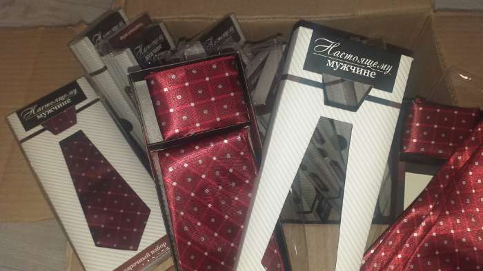 Фотография покупателя товара Подарочный набор: галстук и платок "Настоящему мужчине" - Фото 1