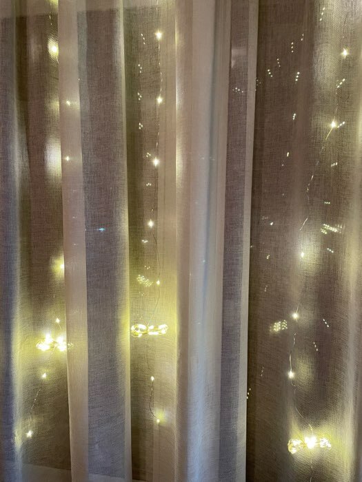 Фотография покупателя товара Гирлянда «Занавес» 2.8 × 3 м роса на крючках, IP20, серебристая нить, 300 LED, свечение тёплое белое, мерцание, USB - Фото 12