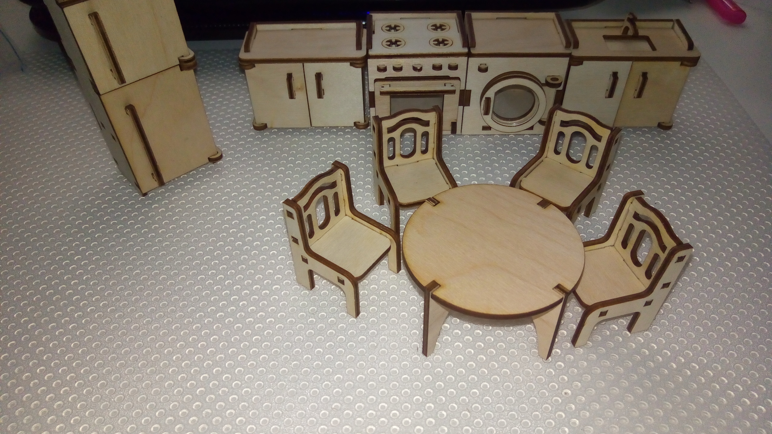 Фотография покупателя товара Набор деревянной мебели для кукол «Кухня», 10 предметов - Фото 7