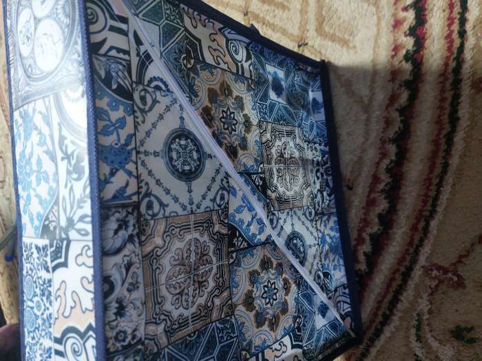 Фотография покупателя товара Органайзер для хранения белья Доляна «Мозаика», 7 отделений, 34×30,5×10 см, цвет синий - Фото 1