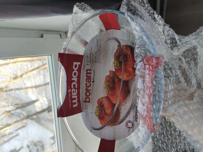 Фотография покупателя товара Форма для запекания и выпечки из жаропрочного стекла Borcam, 2 л, без крышки - Фото 1
