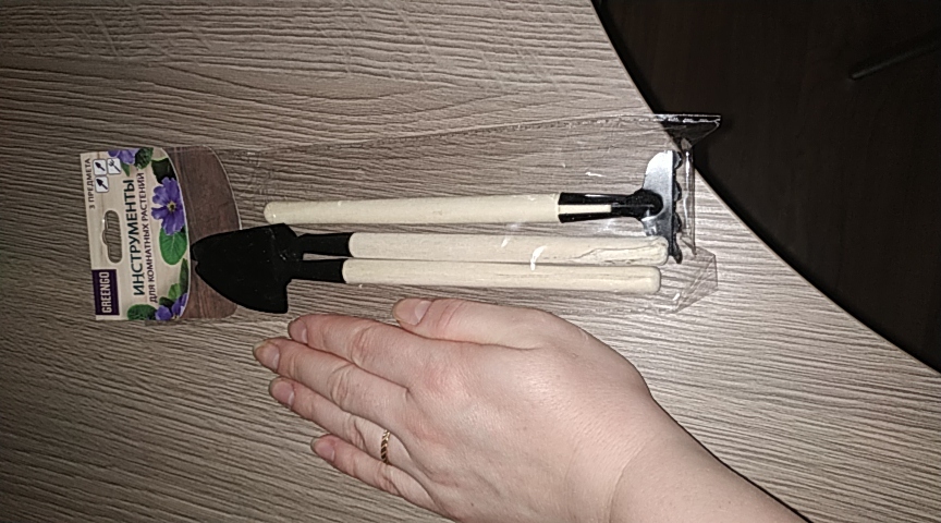 Фотография покупателя товара Набор садового инструмента, 3 предмета: грабли, 2 лопатки, длина 24 см, деревянные ручки - Фото 6