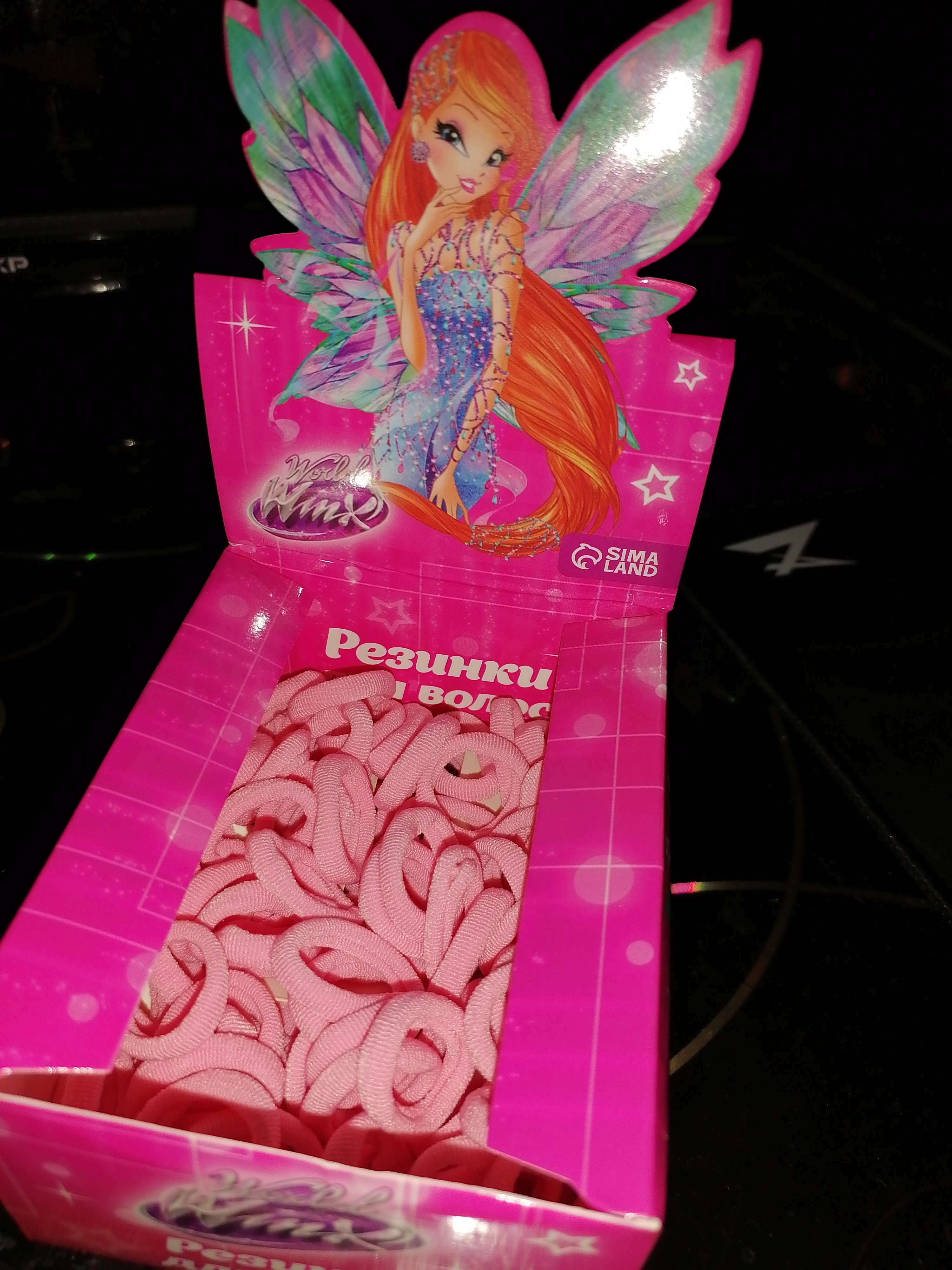 Фотография покупателя товара Набор резинок для волос, 100 шт, розовые " Фея Блум", WINX - Фото 1