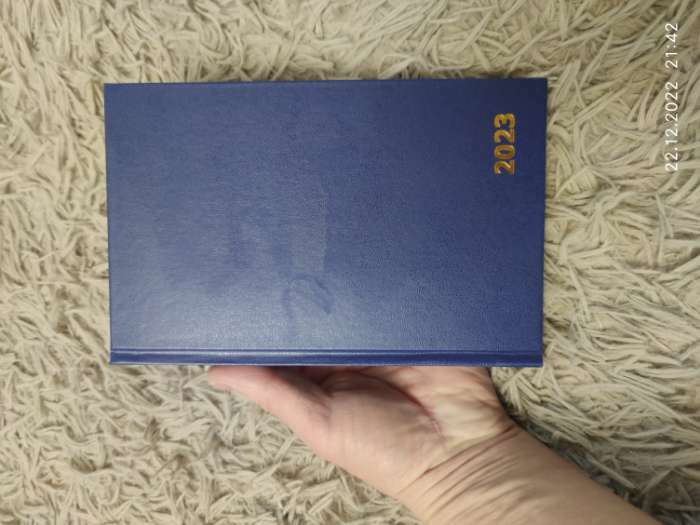 Фотография покупателя товара Ежедневник датированный 2024 года А5 168 листов, бумвинил, Синий - Фото 6