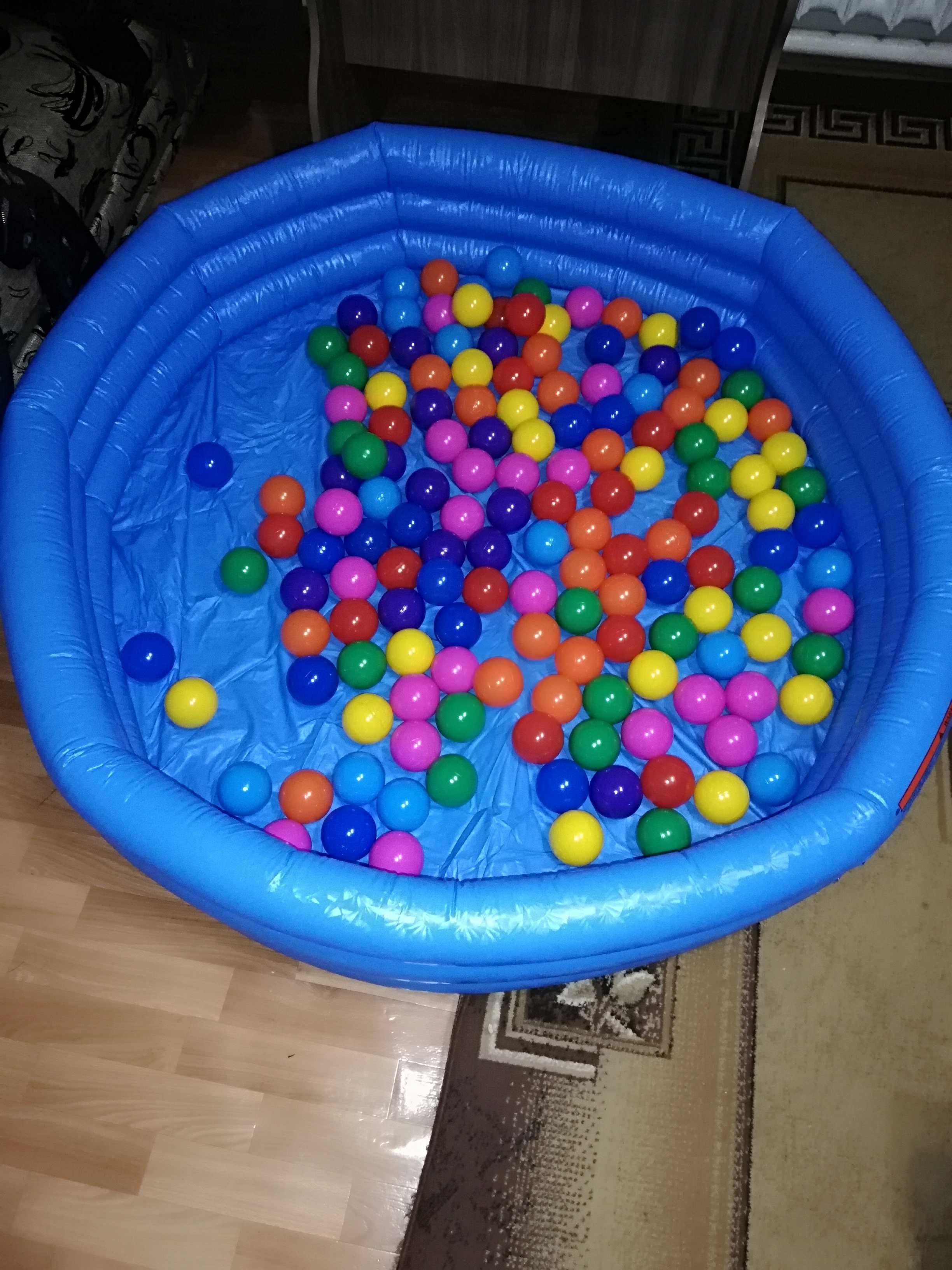 Фотография покупателя товара Шарики для сухого бассейна с рисунком, диаметр шара 7,5 см, набор 150 штук, разноцветные