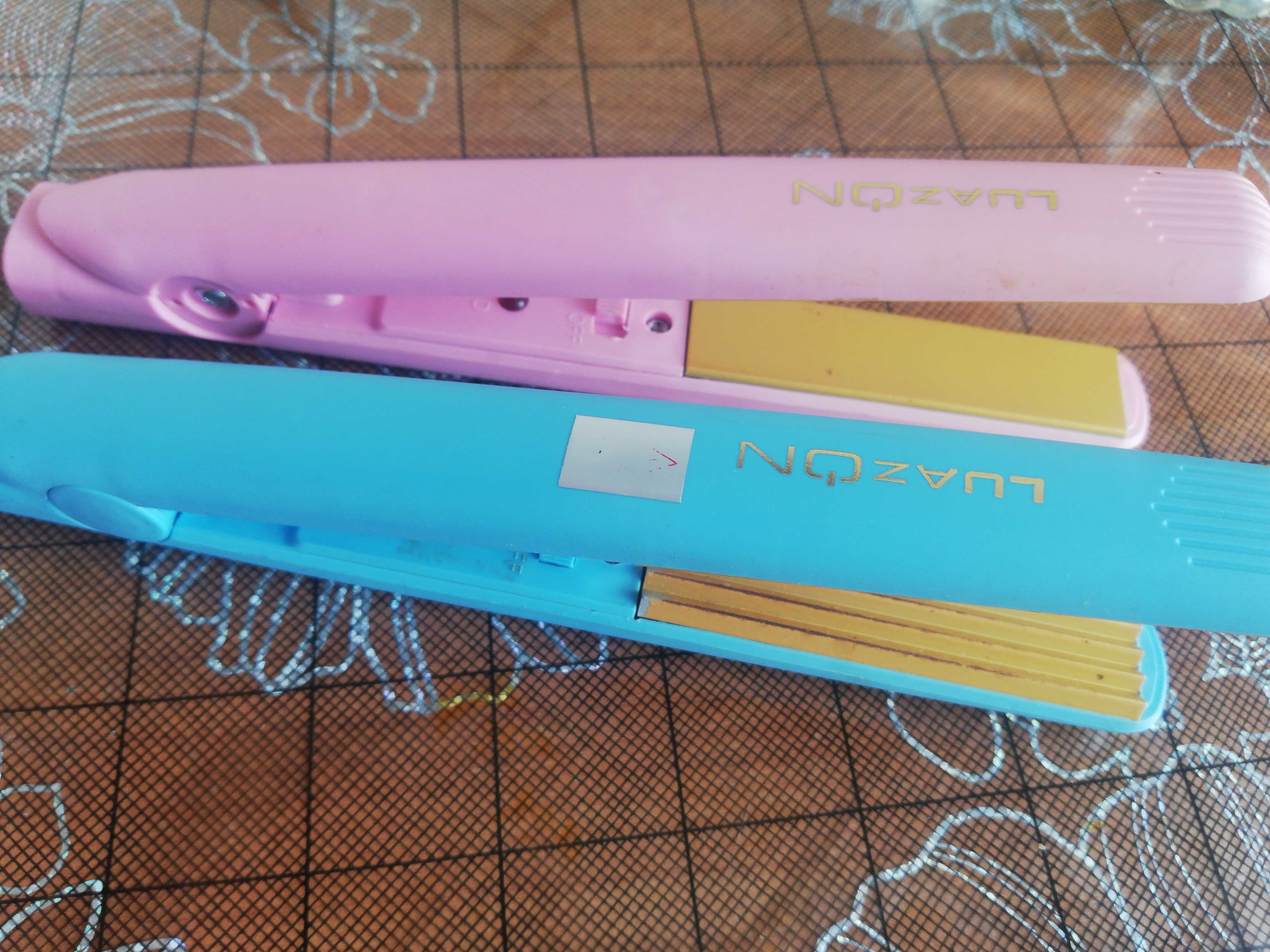 Фотография покупателя товара Набор выпрямитель/щипцы-гофре Luazon LW-28, 35 Вт, керамическое покрытие, до 160 °C, розовый - Фото 1