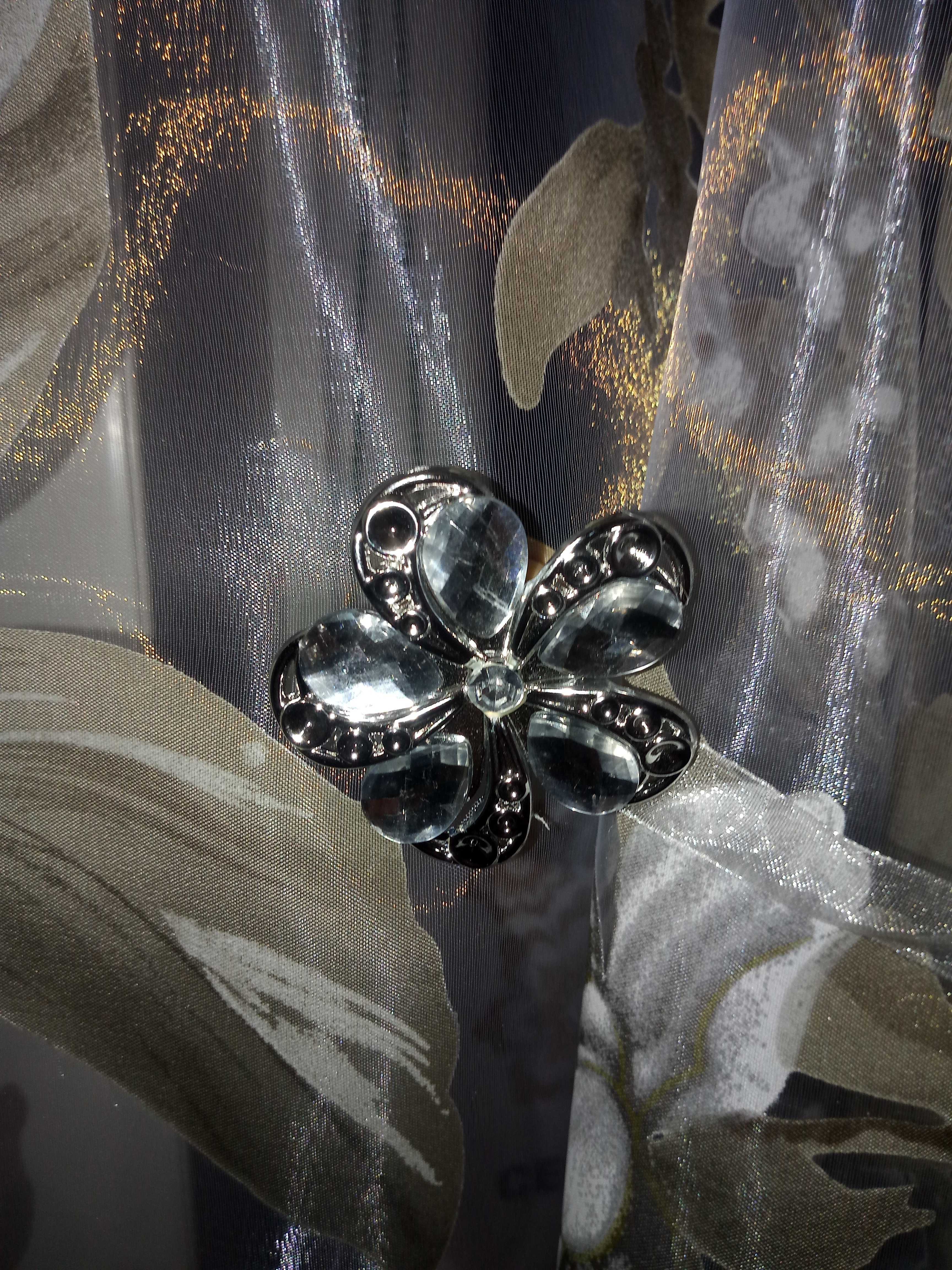 Фотография покупателя товара Подхват для штор «Цветок ромашка», d = 5,5 см, цвет серебряный