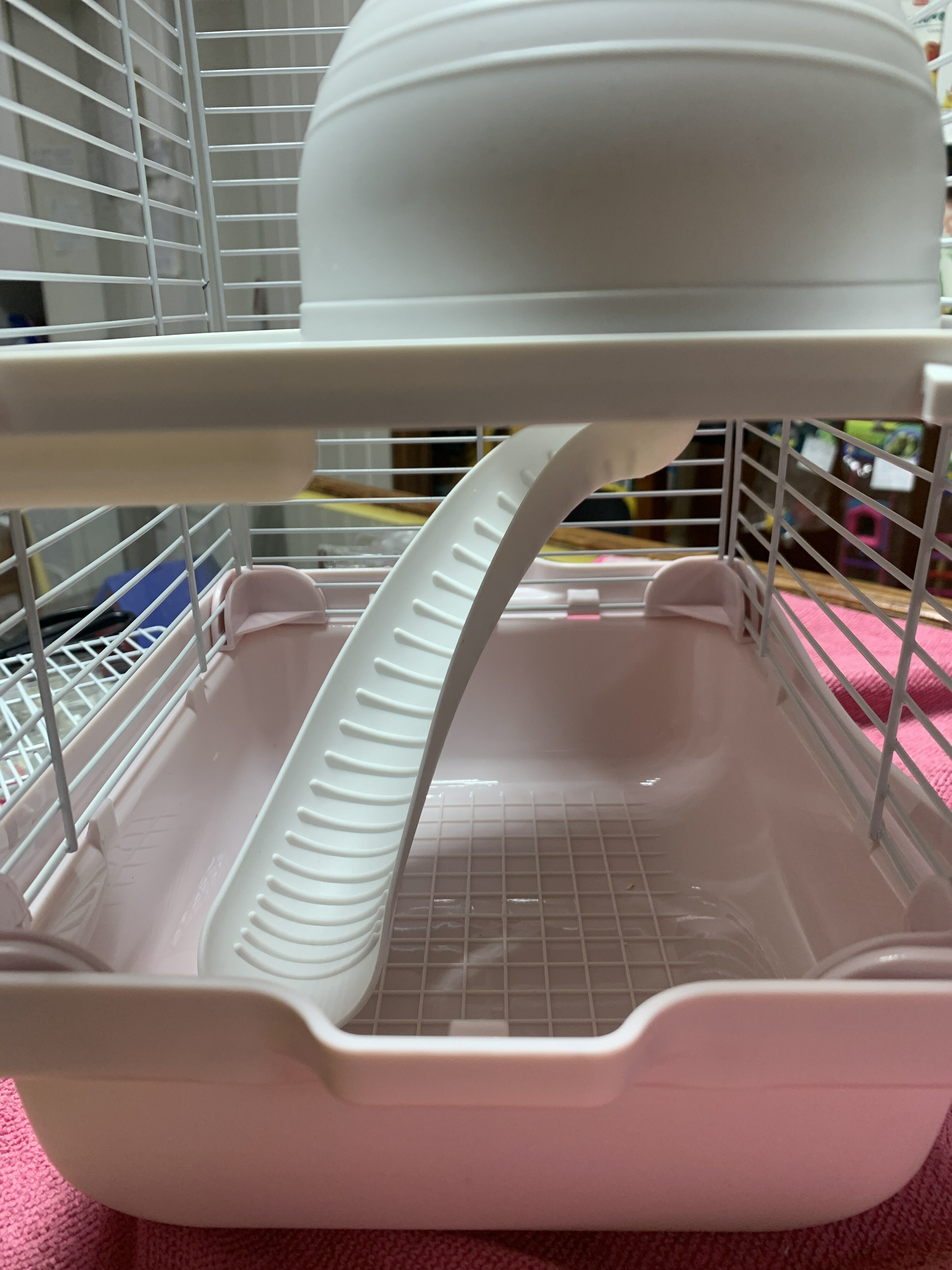 Фотография покупателя товара Клетка для грызунов укомплектованная, 23 х 19 х 28 см, розовая
