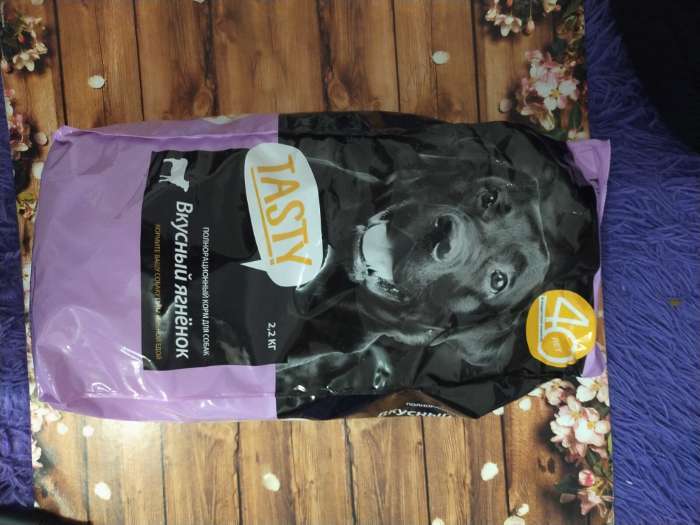 Фотография покупателя товара Сухой корм Tasty для собак, ягненок, 2,2 кг