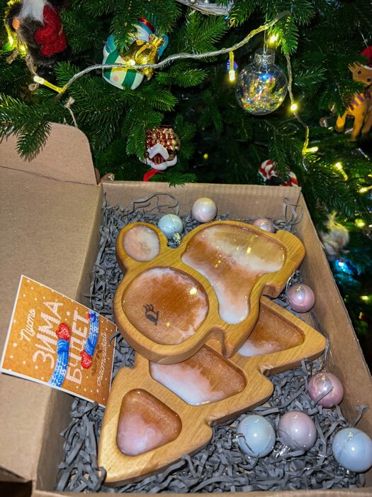 Фотография покупателя товара Ёлочные игрушки «Льдинка - мишура», шары новогодние, d=8 см, набор 6 шт., прозрачный - Фото 1