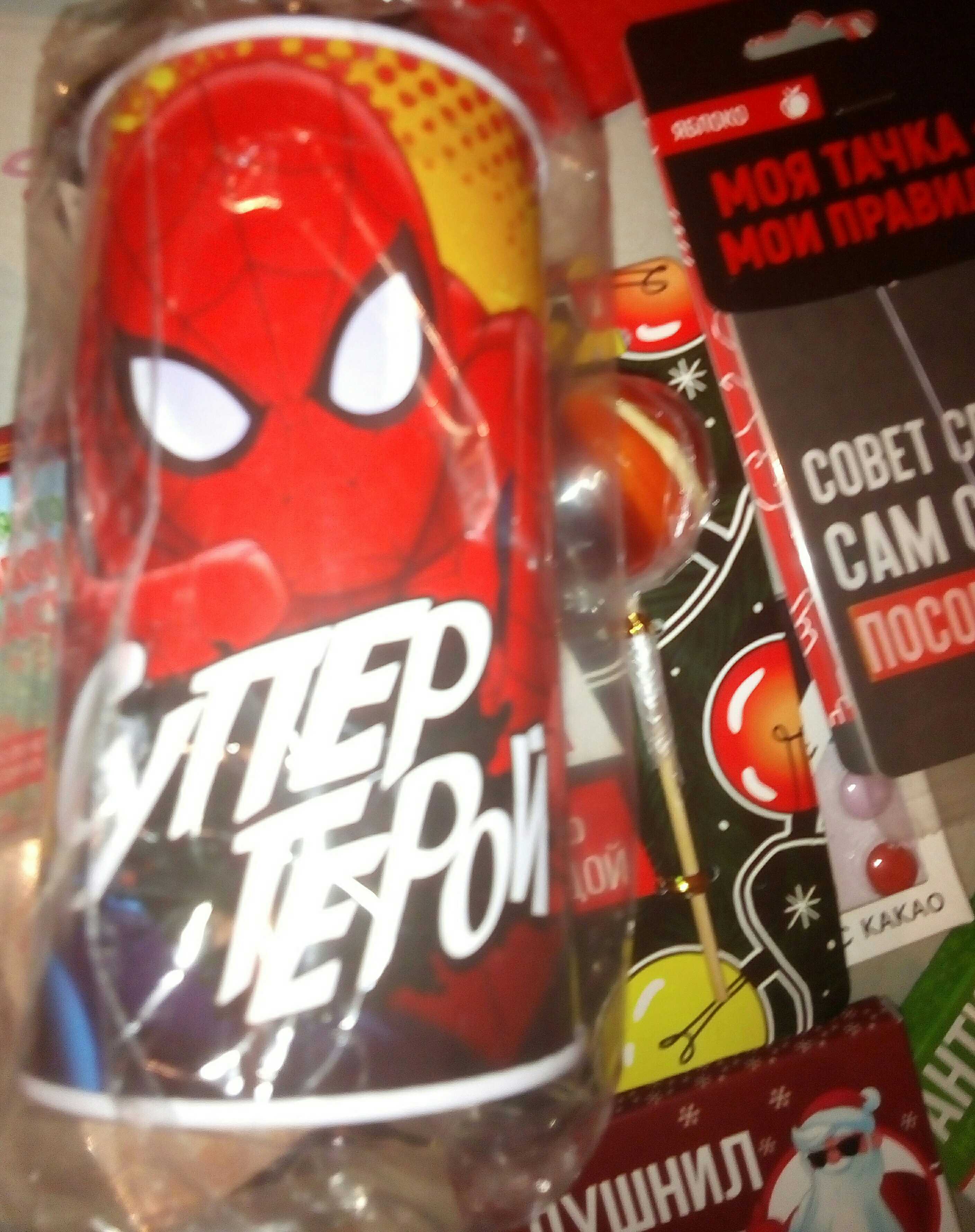Фотография покупателя товара Копилка металлическая, 6,5 см х 6,5 см х 12 см "Супер герой", Человек-паук
