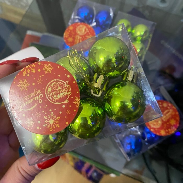 Фотография покупателя товара Набор шаров пластик d-3 см, 6 шт "Глянец" зелёный - Фото 7