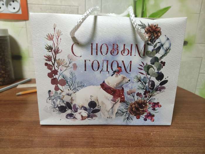 Фотография покупателя товара Пакет-коробка «Новогодняя сказка», 23 × 18 × 11 см