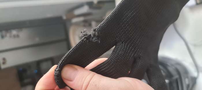 Фотография покупателя товара Перчатки защитные черные, M - Фото 1