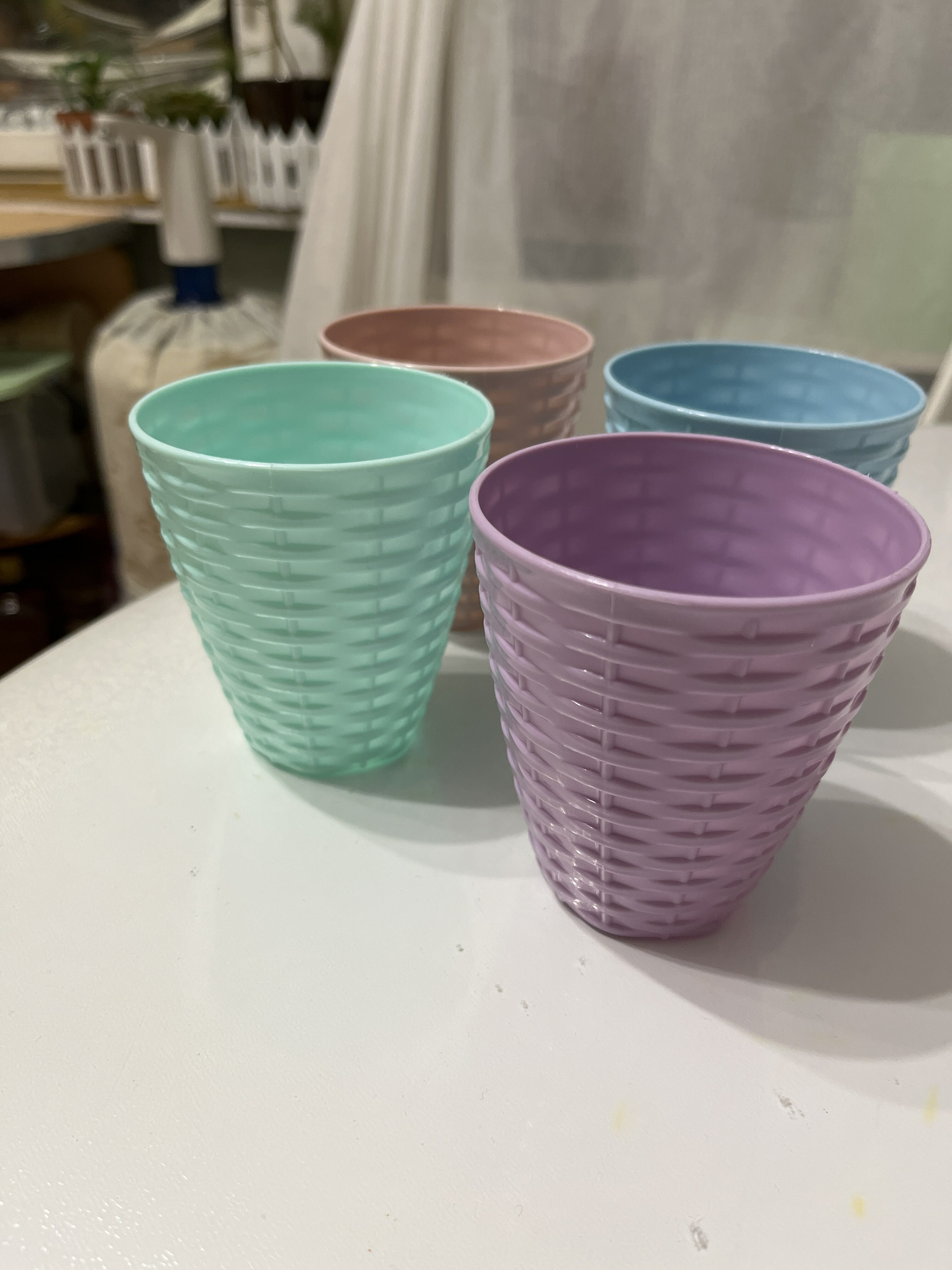 Фотография покупателя товара Набор стаканов «Плетение», 4 шт, 400 мл, 8×9 см, цвет МИКС