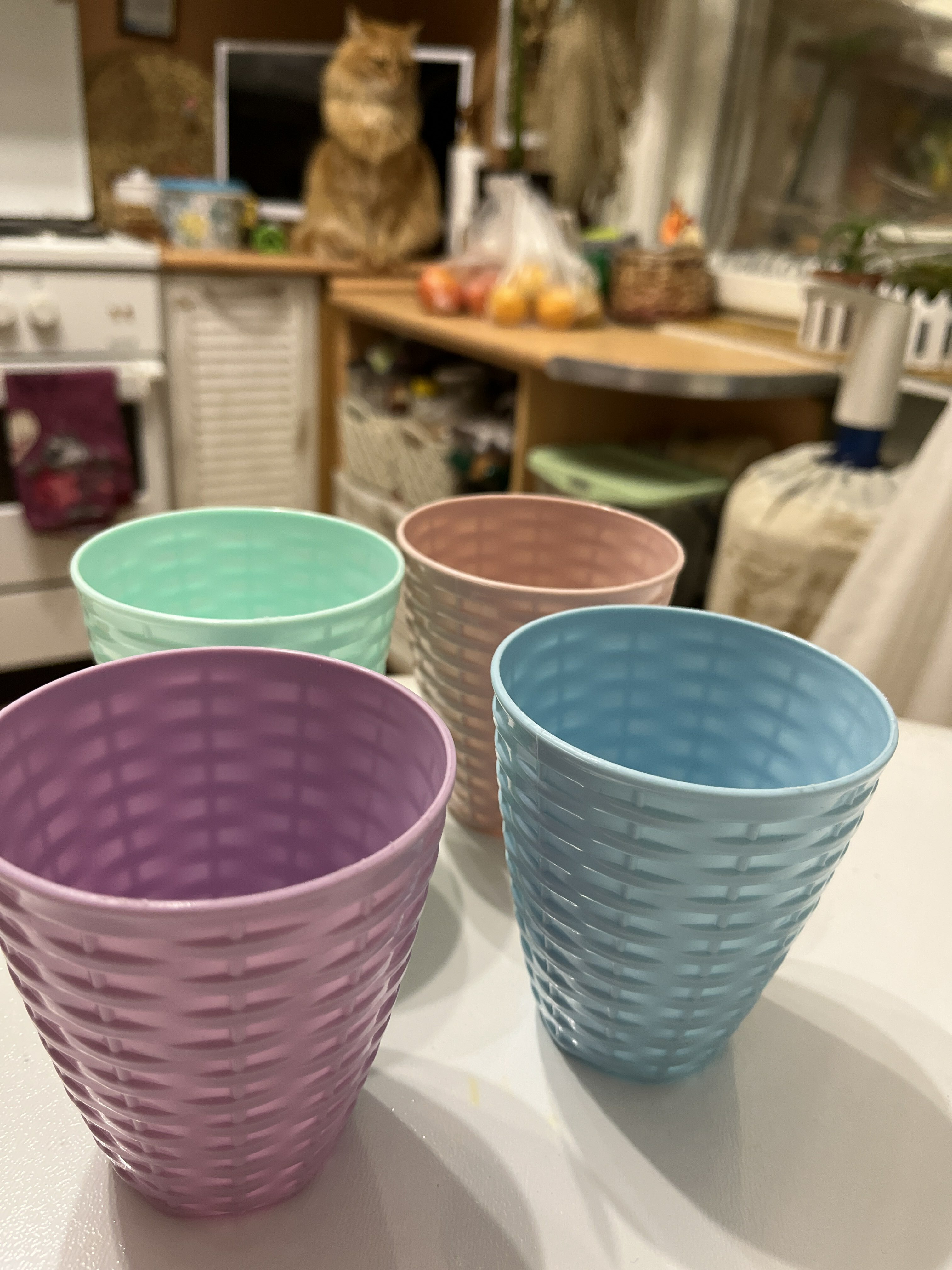 Фотография покупателя товара Набор стаканов «Плетение», 4 шт, 400 мл, 8×9 см, цвет МИКС - Фото 4