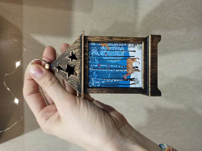 Фотография покупателя товара Светодиодная фигура «Фонарь с оленем» 6 × 13 × 6 см, пластик, батарейки AG13х3, свечение тёплое белое - Фото 1