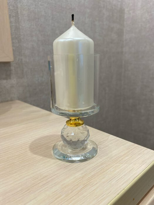 Фотография покупателя товара Подсвечник стекло на 1 свечу "Прозрачность" 9,2х5х5 см - Фото 2