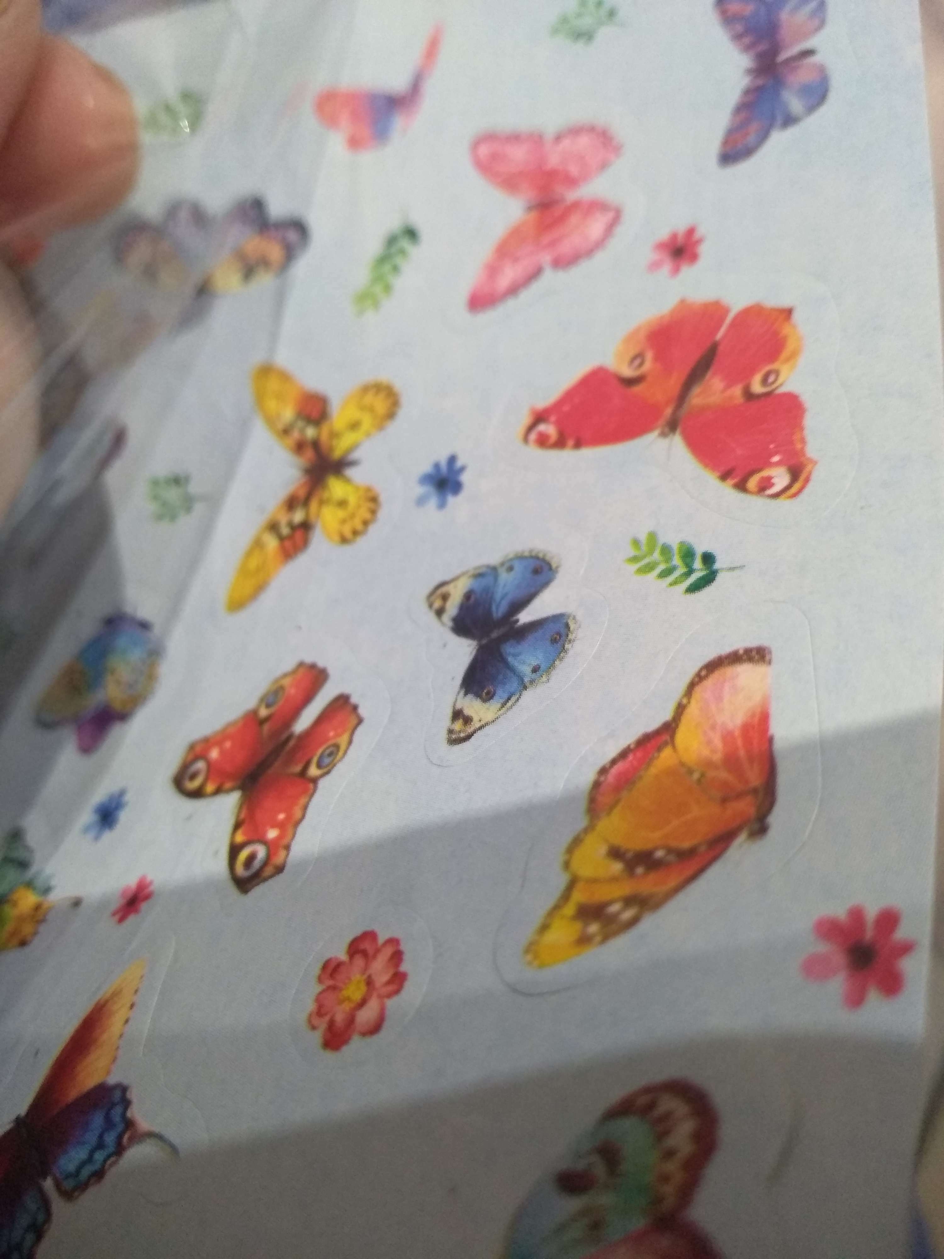 Фотография покупателя товара Бумажные наклейки «Бабочки», 11 х 16 см - Фото 3