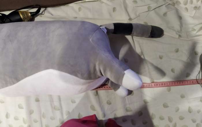 Фотография покупателя товара Мягкая игрушка «Кот Батон», цвет серый, 110 см