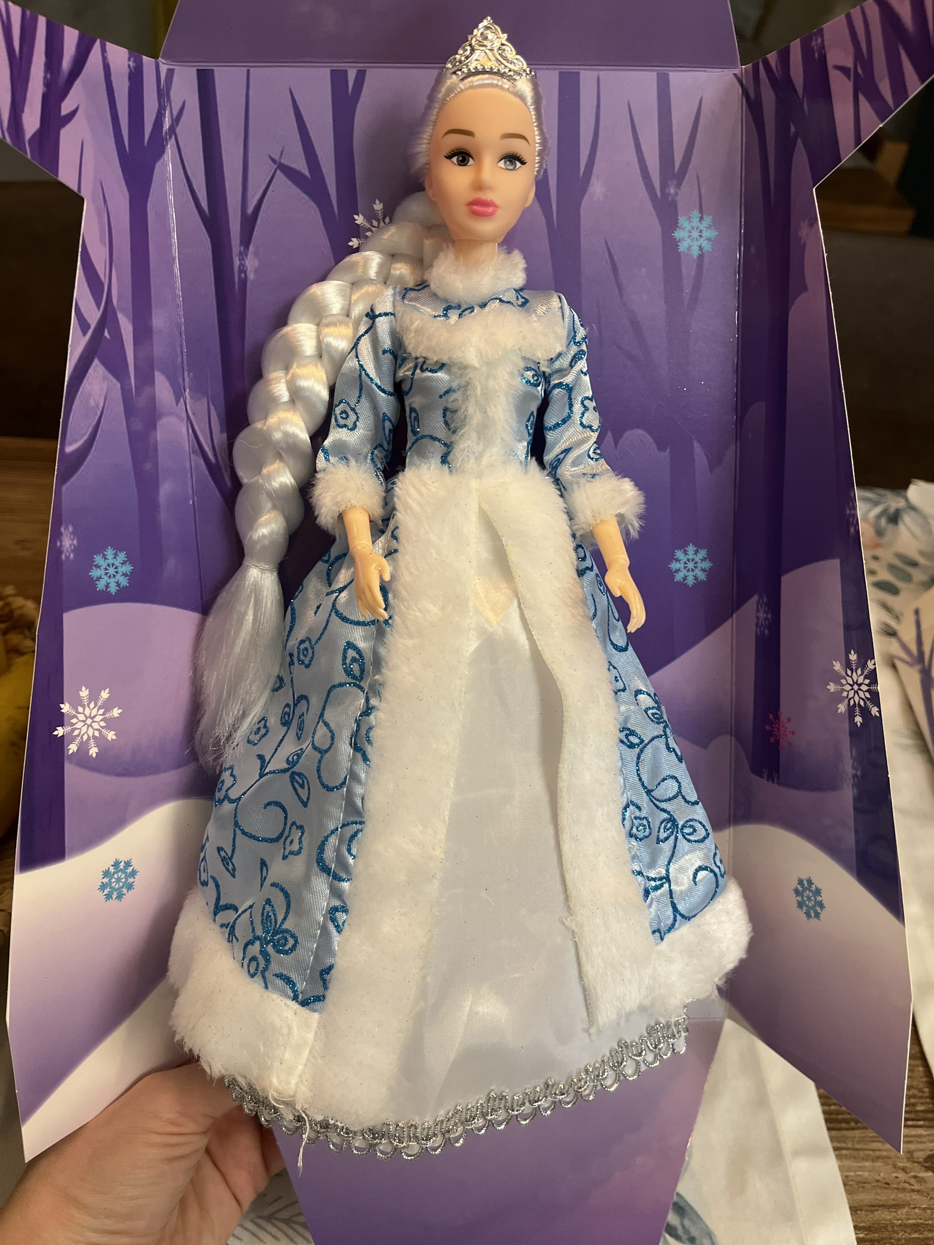 Фотография покупателя товара Кукла-модель шарнирная «Сказочная снегурочка Ксения» - Фото 1