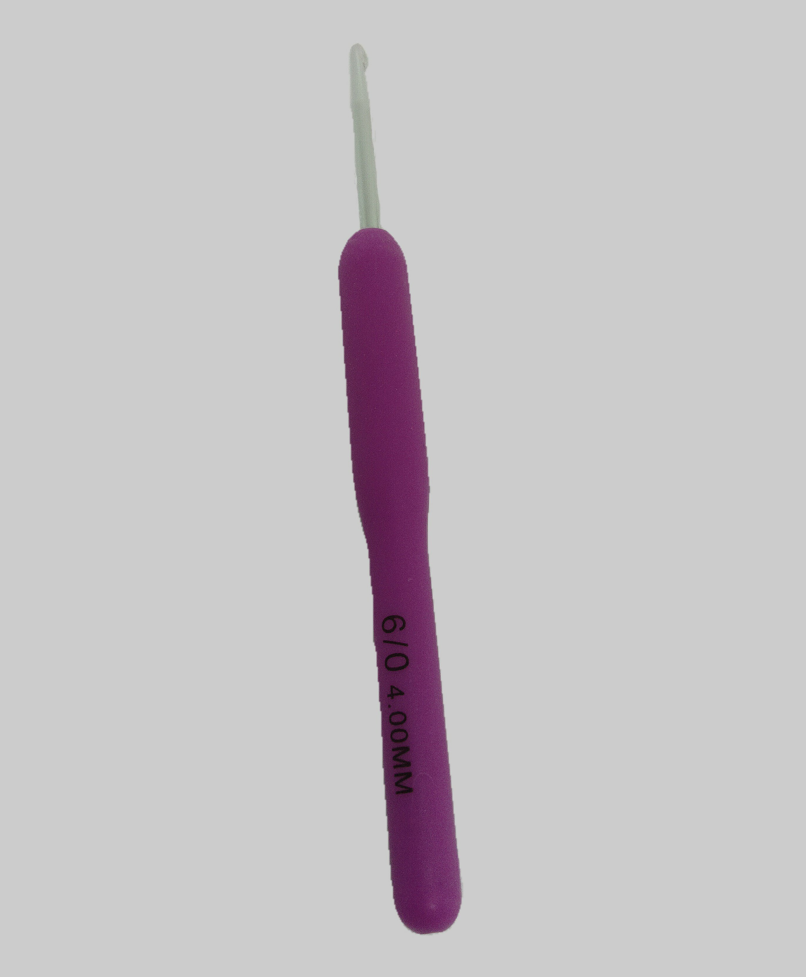 Фотография покупателя товара Крючок для вязания, с пластиковой ручкой, d = 4 мм, 14 см, цвет фиолетовый