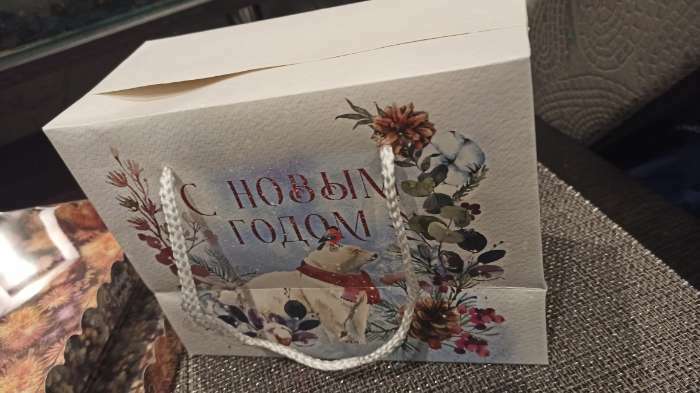 Фотография покупателя товара Пакет-коробка «Новогодняя сказка», 23 × 18 × 11 см