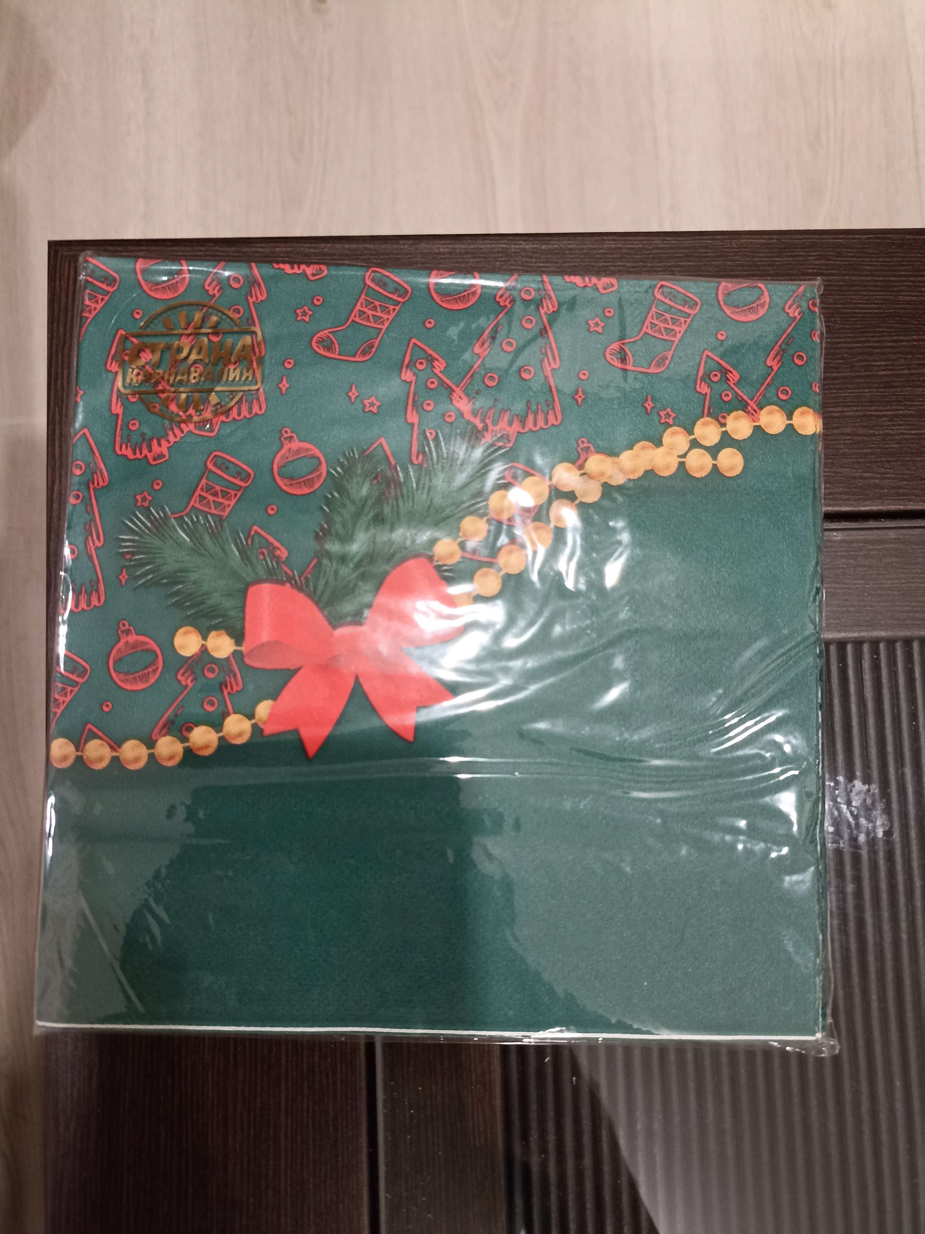 Фотография покупателя товара Салфетки бумажные «Новогодние», 33 × 33 см, набор, 20 шт - Фото 1