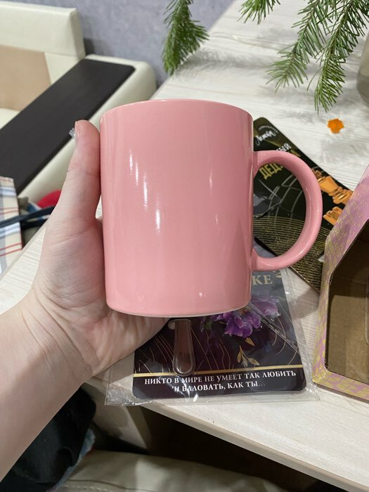 Фотография покупателя товара Кружка керамическая «Золотая бабушка», 300 мл, цвет розовый