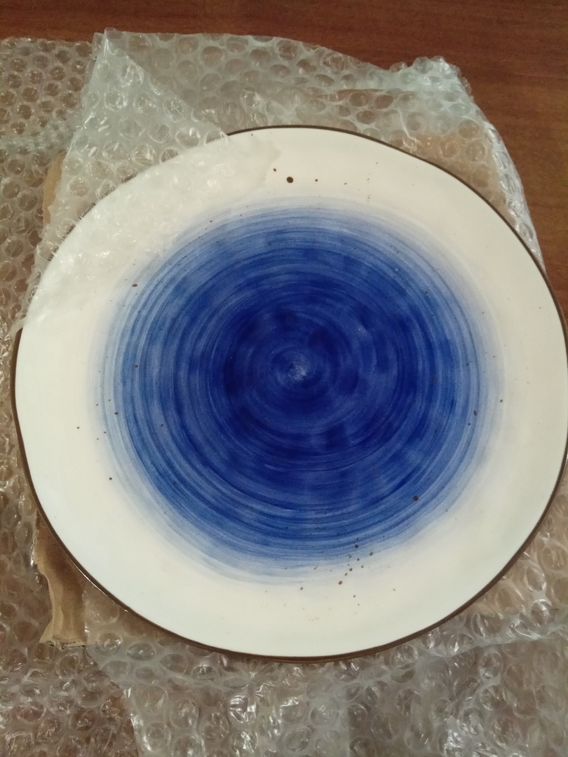Фотография покупателя товара Тарелка фарфоровая Доляна «Космос», d=21,8 см, цвет синий - Фото 10