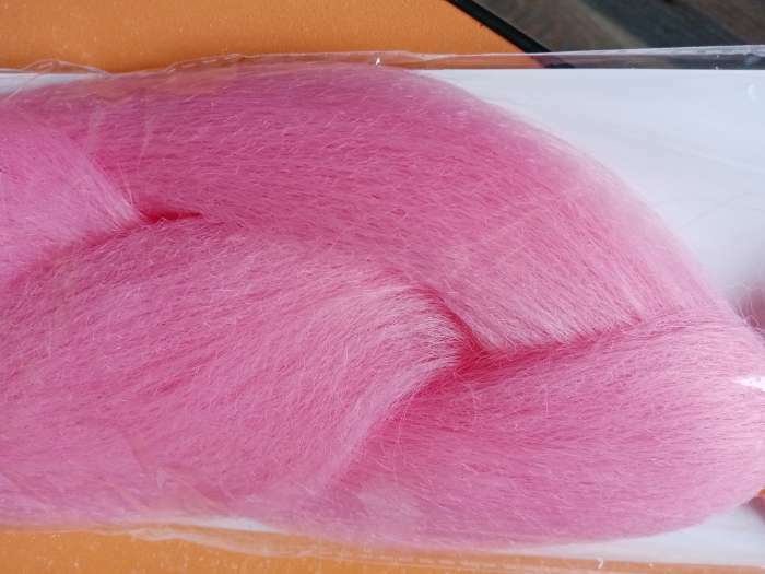 Фотография покупателя товара ZUMBA Канекалон однотонный, гофрированный, 60 см, 100 гр, цвет розовый(#AY15) - Фото 3