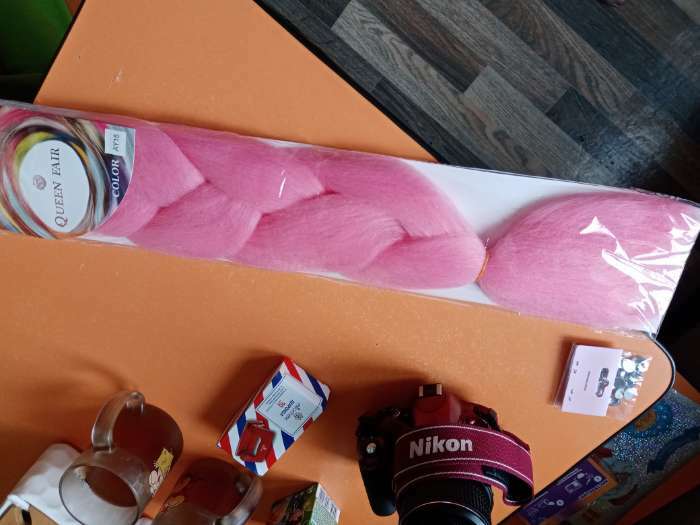 Фотография покупателя товара ZUMBA Канекалон однотонный, гофрированный, 60 см, 100 гр, цвет лиловый(#AY36) - Фото 6