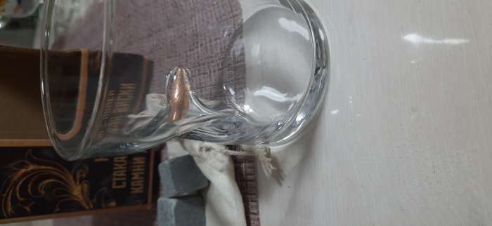 Фотография покупателя товара Набор стакан и камни для виски "Виски" с пулей, 3 камня в мешочке, 250 мл - Фото 2