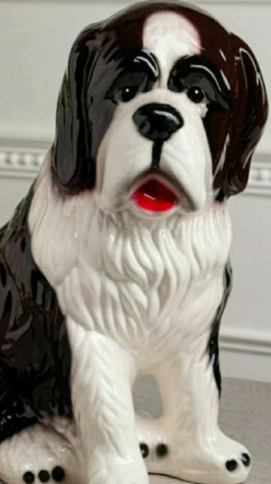 Фотография покупателя товара Копилка "Собака Бетховен", бело-коричневая, керамика, 33 см - Фото 1