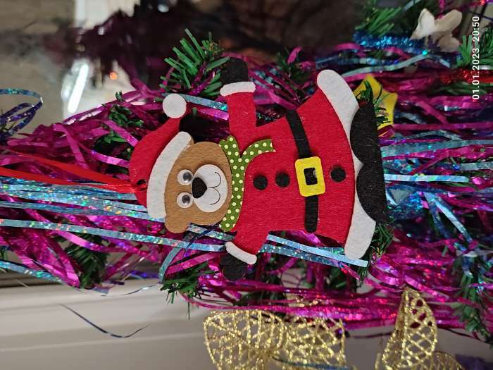 Фотография покупателя товара Набор для творчества - создай ёлочное украшение из фетра «Новогодний мишка» - Фото 4
