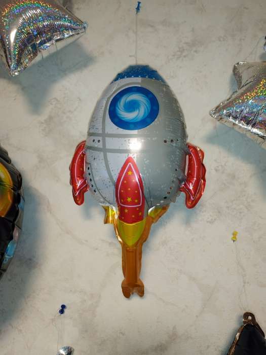 Фотография покупателя товара Шар фольгированный 13" «Ракета» с клапаном - Фото 1