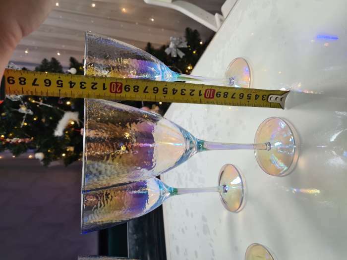 Фотография покупателя товара Бокал из стекла для шампанского Magistro «Жемчуг», 270 мл, цвет перламутровый - Фото 6