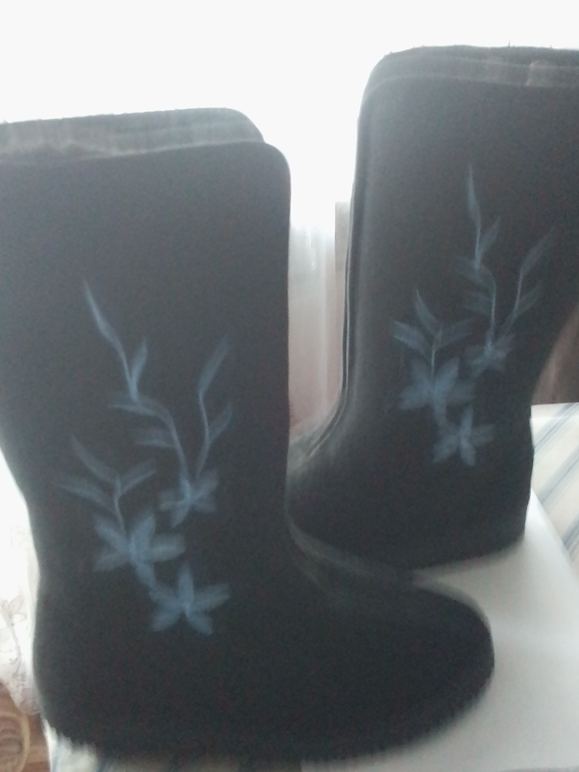 Фотография покупателя товара Термоаппликация «Цветы», 20×9 см, серая, синяя - Фото 1