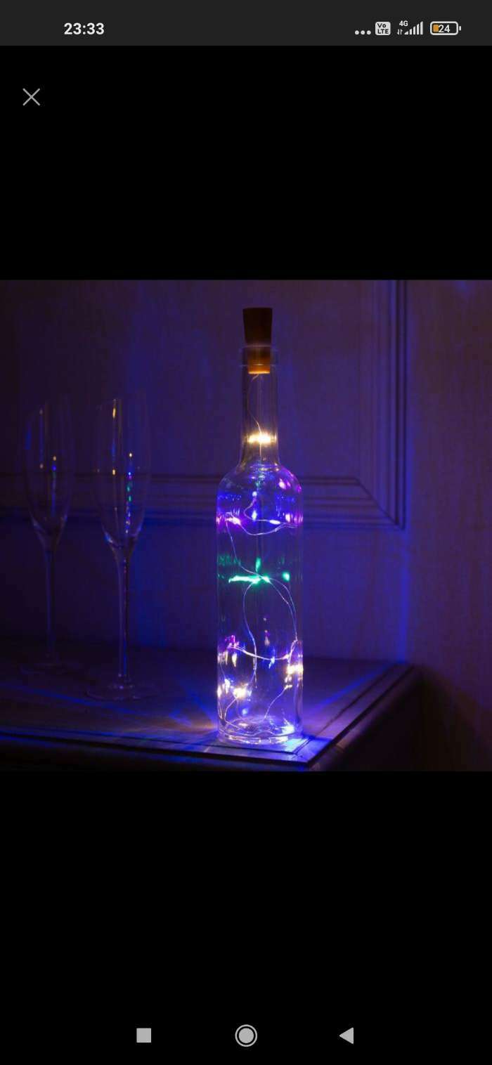 Фотография покупателя товара Гирлянда «Нить» 1 м роса с пробкой, IP20, серебристая нить, 10 LED, свечение фиолетовое, LR44х3 - Фото 137