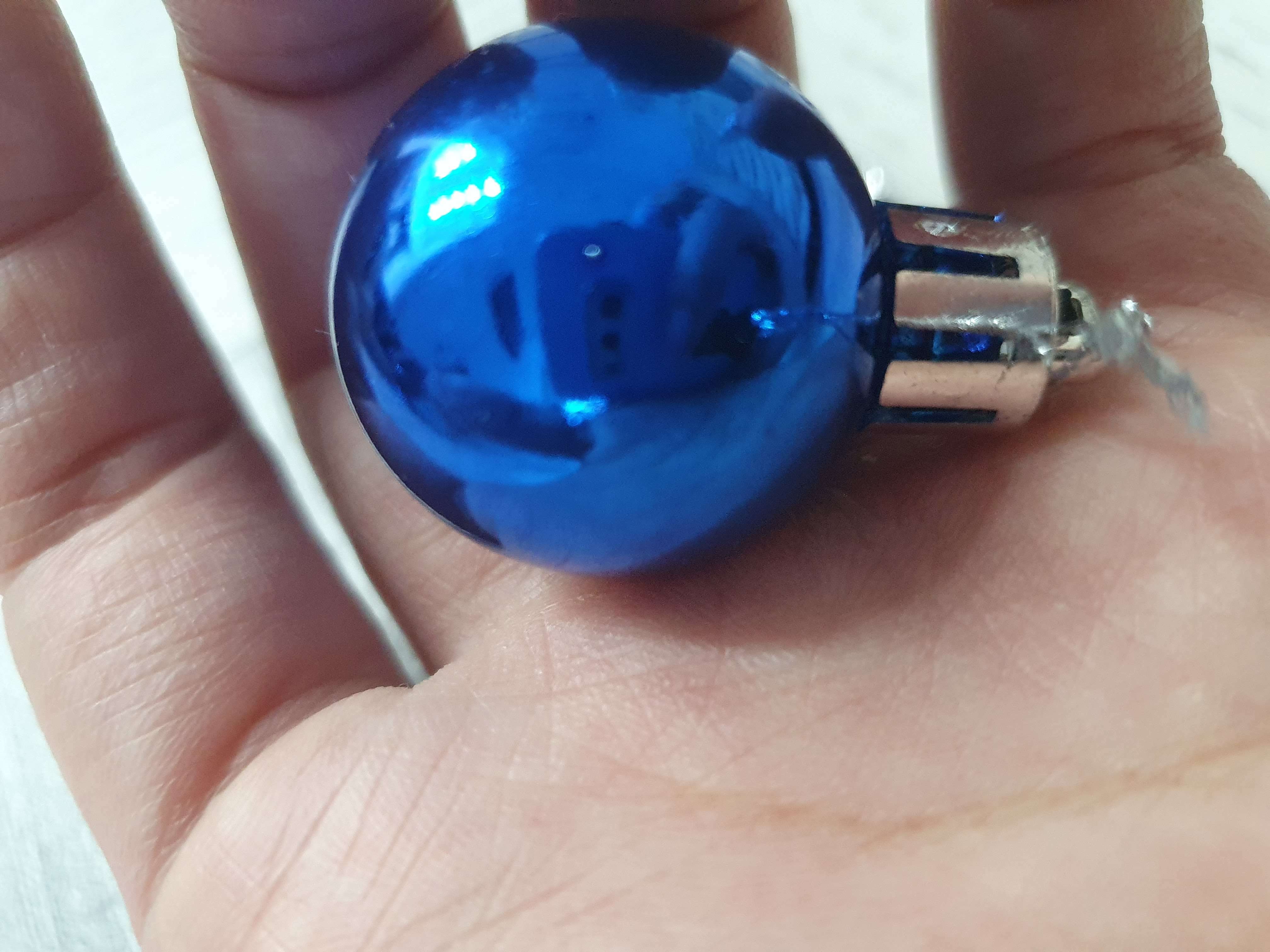 Фотография покупателя товара Набор шаров пластик d-3 см, 6 шт "Глянец" синий - Фото 4