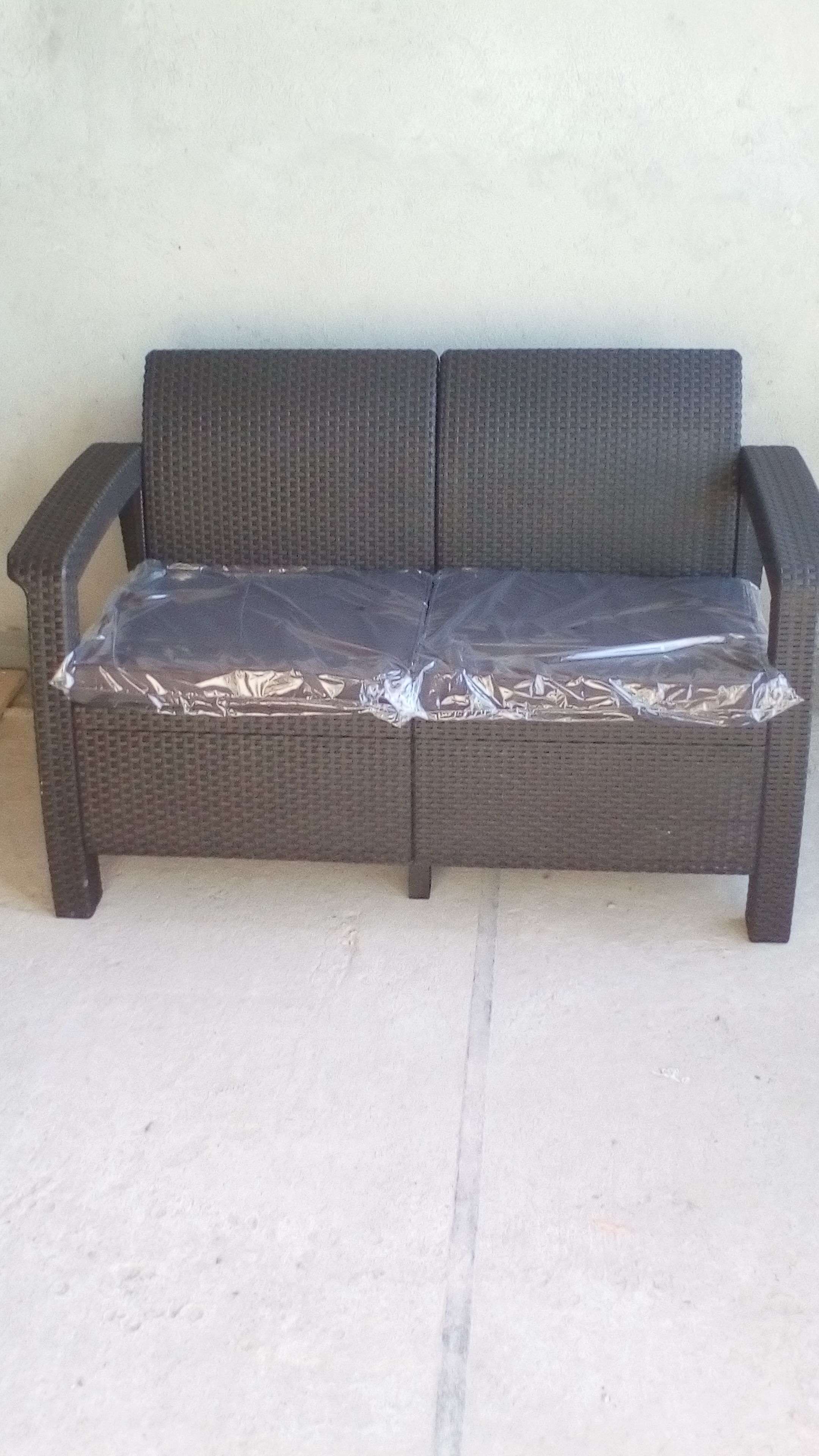 Фотография покупателя товара Набор мебели Corfu Set, 4 предмета: стол, диван, два кресла, цвет тёмно-коричневый - Фото 1