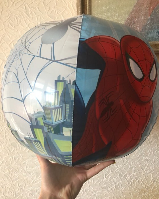 Фотография покупателя товара Мяч пляжный Spider-Man, d=51 см, от 2 лет, 98002 Bestway - Фото 3