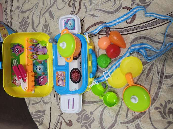 Фотография покупателя товара Игровой набор «Весёлая кухня», Смешарики, с аксессуарами, в сумке - Фото 3